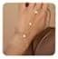 Bracelet Bague Chaîne de Main Femme Plaqué Or 18K avec Cristaux Zirconium,Bijou Élégant Ajustable en Acier Inoxydable,Chaîne de Doigt et Bracelet Doré Tendance,Bijoux Cadeau Mode pour Femmes et Filles