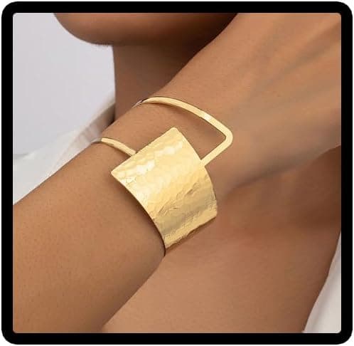 épais bracelet manchette déclaration femme ouvert bracelet bijoux cadeau