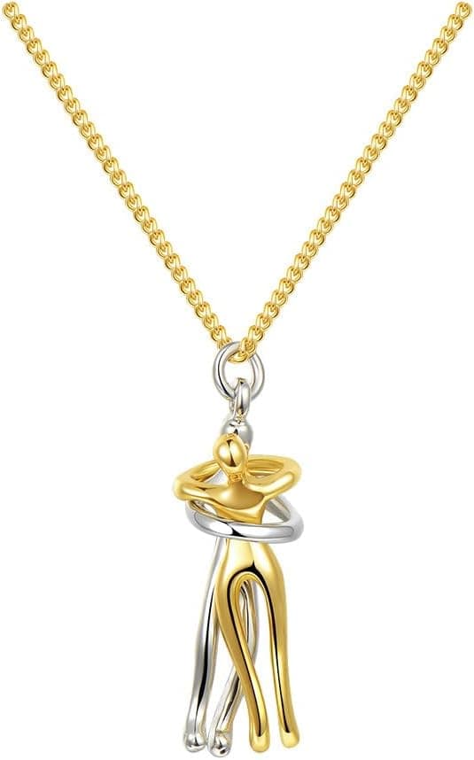 Healifty Collier De Couple ÉLéGant Avec Pendentif Figure Romantique Pour Bijoux Couple Amoureux Cadeau Saint-Valentin 18.50In Durable Et Chic
