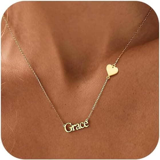 Collier personnalisé pour femme avec 1 à 3 prénoms, cadeau pour maman et fille, bijou en or 18 carats avec pendentifs cœur et croix, cadeau d'anniversaire, fête des mères