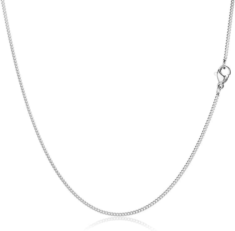 Kritz Chaîne Femme Maille Gourmette Fine 1,5 mm plaqué Argent - Collier Longueur 40 45 50 55 Cm - Bijoux chaine cubaine Mode Cadeau
