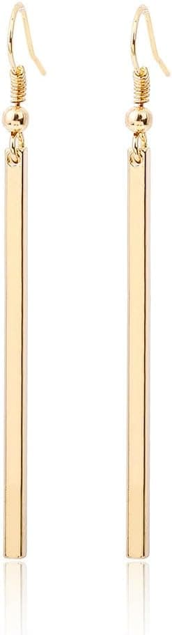 Long Vertical Bar Drop Dangle Earrings 18K Gold Plated/Silver Filled Earrings Minimal Bar Earrings Dainty Geometric jewelry for Women
