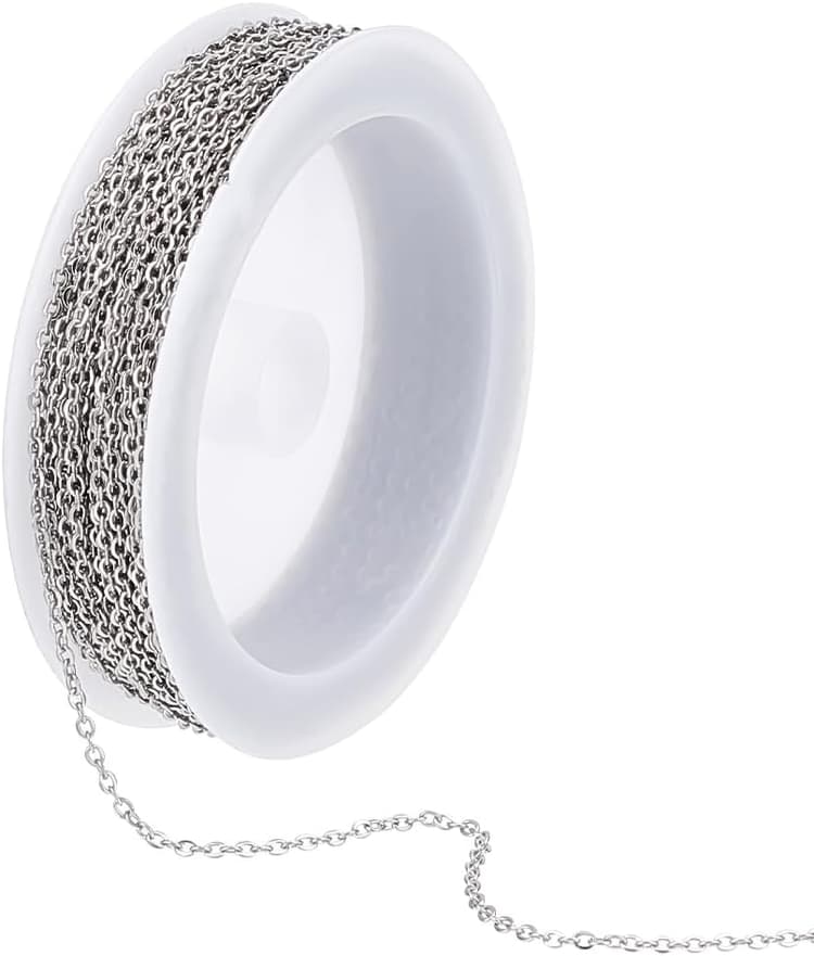 UNICRAFTALE Chaîne de Collier 10m Câble en Acier Inoxydable 1.5mm Chaîne Soudée Coreana pour Bijoux et Bracelet Métal Pour Femmes et Hommes