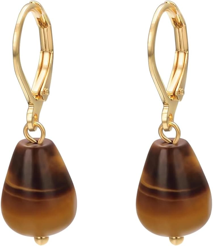 Boucle oreille Pendante Perle Femme Plaqué or Dormeuse Boucles D'oreilles Piercing Bijoux