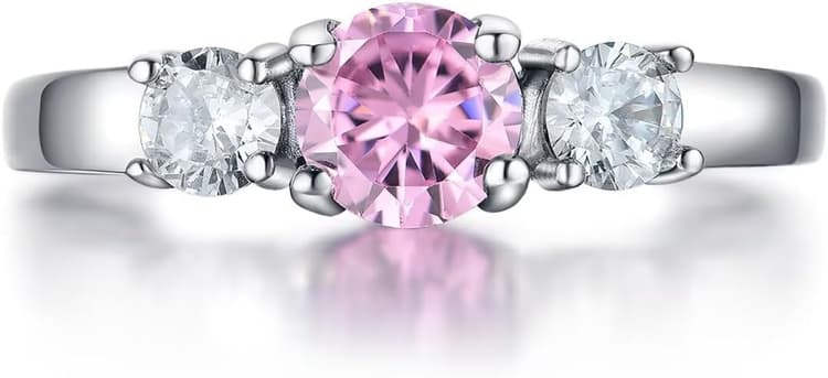 Classic Birthstone Rings for Girls Women Size 1-10 Cubic Zirconia Stainless Steel Birthday Mother's Ring Daughter Gifts Dainty Ring Jewelry