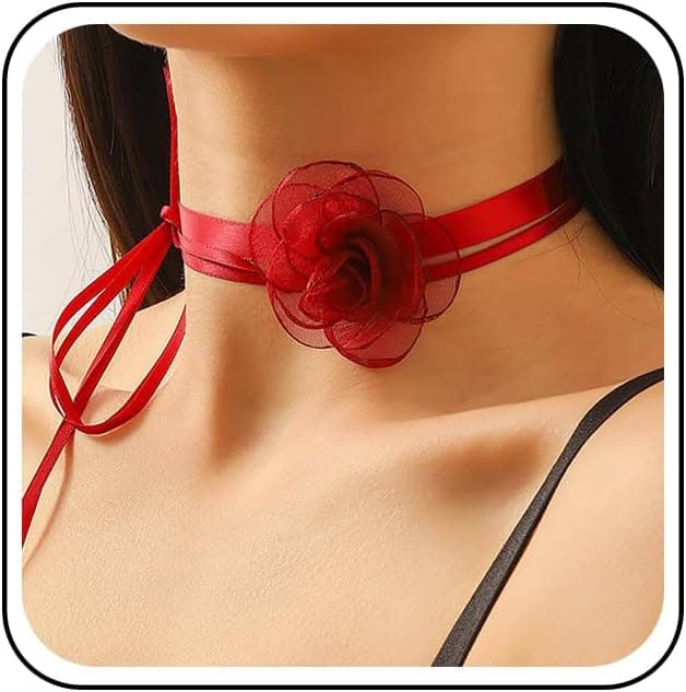 Collier Ras Du Cou En Dentelle Fleurie Collier Fleur De Camélia Noir Collier Collier Dentelle Fleurie Noire Collier Dentelle Fleurie Vintage Collier Dentelle Velours Bijoux