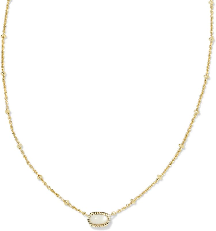 Kendra Scott Mini Elisa 14k Gold-Plated Satellite Short Pendant Necklace, Fashion Jewelry for Women