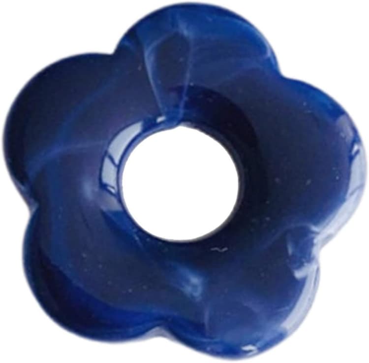 Pendentifs en résine teintée avec cinq pétales creux en forme de fleur, accessoires de bijoux pour boucles d'oreilles, bijoux artisanaux