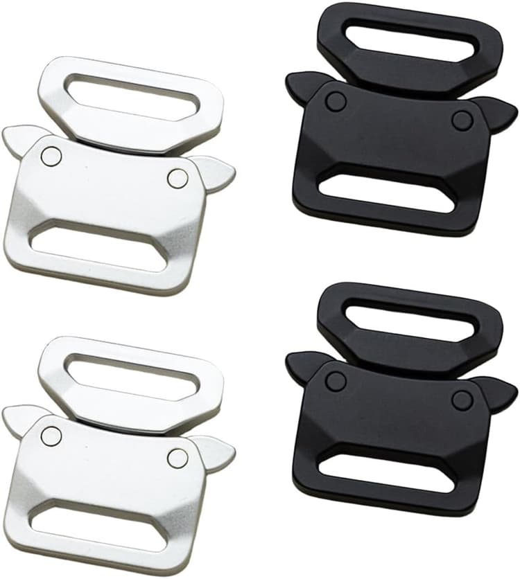 Ensemble de 4 boucles en paracorde, clips de boucle en paracorde en alliage de zinc, boucles de bracelet en paracorde pour la fabrication d'accessoires d'artisanat de bracelet en paracorde DIY