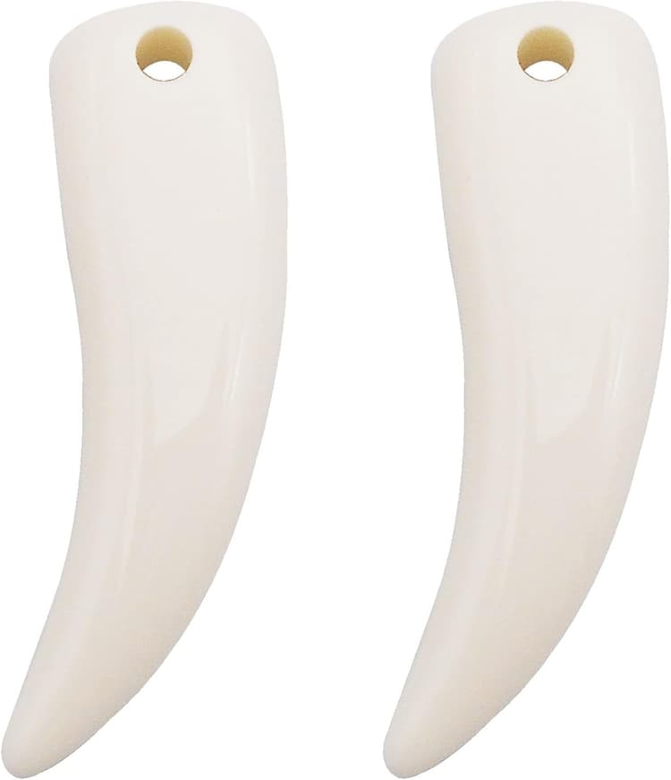 Julie Wang 90 pièces résine Halloween loup dents pendentifs à breloque pour bijoux collier boucle d'oreille Bracelet faisant la décoration de la maison artisanat bricolage