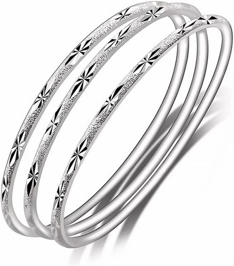 BUYITO Bracelet jonc en argent sterling pour femme, bijou tendance, simple et réglable en argent 925 pour femme, maman, épouse, cadeau de Saint-Valentin, fête des mères