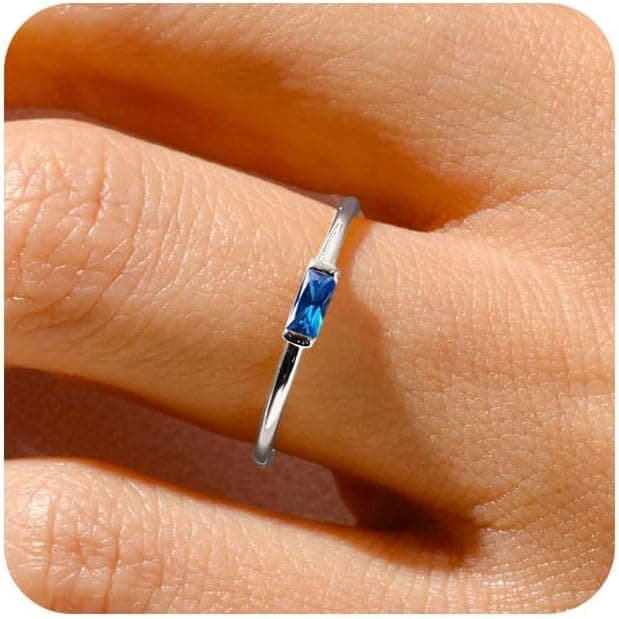 bague femme Or Argent bague plaqué or 14K avec pierre naissance turquoise améthyste Grenat alliance bague de fiançailles Hypoallergénique bijoux Cadeau Anniversaire taille 52 54 57 60 62