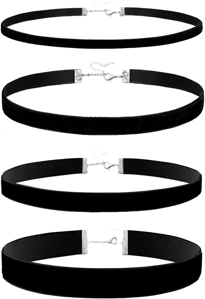 yfstyle Black Choker Necklaces Set: Adjustable Black Velvet Chokers for Women Gothic Accessories