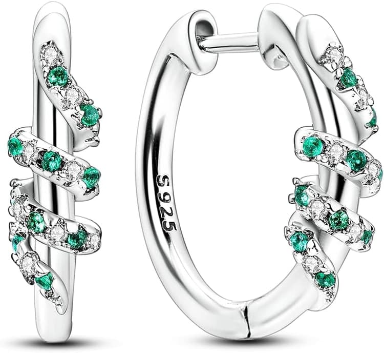 NARMO Boucles d'oreilles pour femmes Sterling Argent 925 Coloré Zircon cubique Cœur,Boucles d'oreilles Small Star Moon,Boucles d'oreilles circulaires femmes Boucles d'oreilles