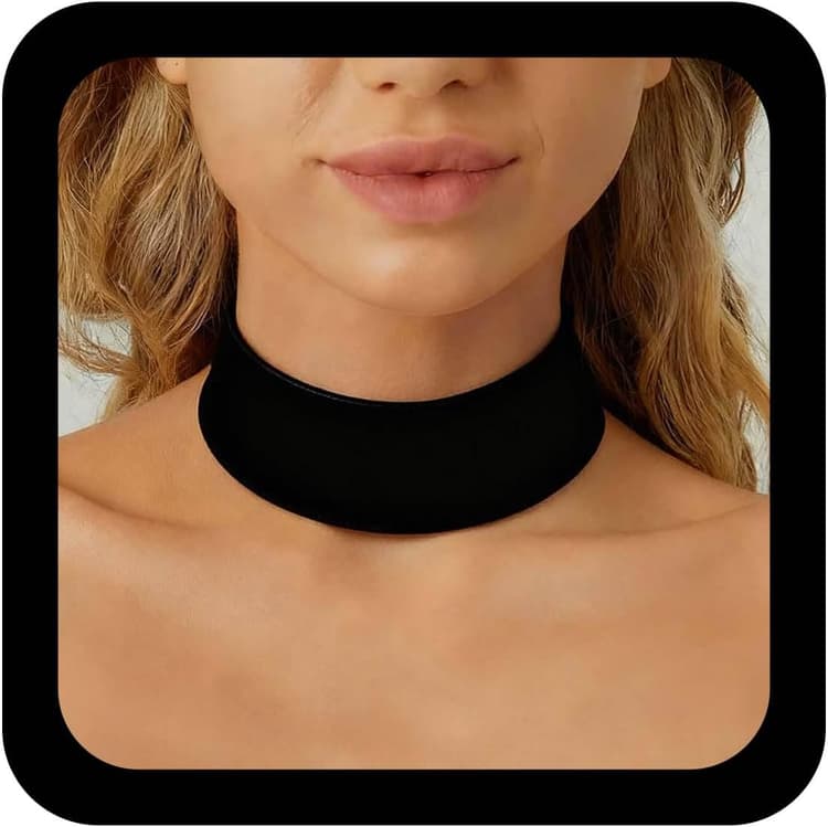Collier Tour De Cou Boho En Velours Large Collier Collier Velours Noir Collier Ruban Satin Vintage Collier Velours Noir Punk Bijoux Pour Femmes Et Filles