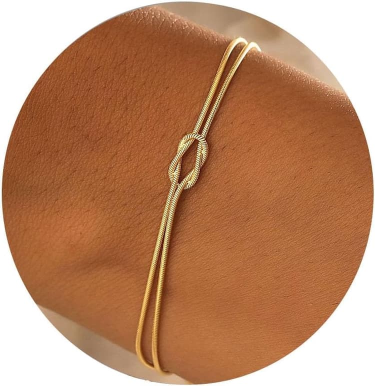 Bracelet Femme Argent Or Plaqué Or 14k Réglable Empilable Chaîne Bracelets Coeur Perle Love Scintillante Lot Bracelets Personnalisé Fantaisie Anniversaire Pour Femmes File Bijoux 16cm+5cm