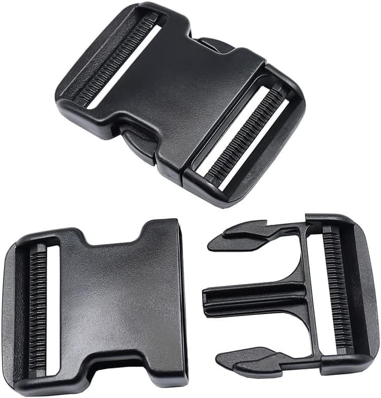 Lot de 2 boucles à dégagement rapide réglables de 51 mm de large en plastique de qualité militaire extra épais de 51 mm de large