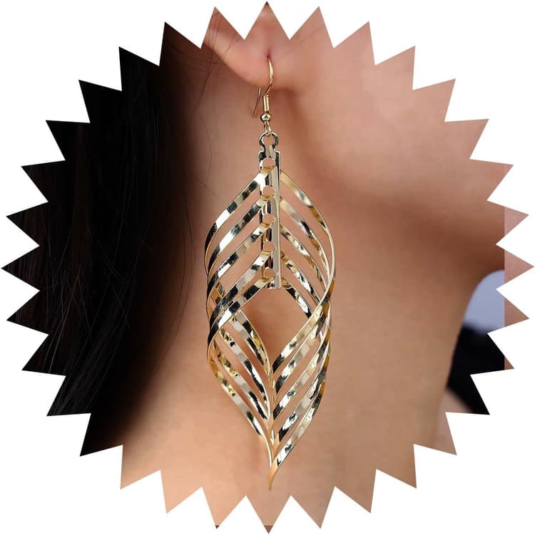 Punk Longues Boucles D'oreilles Pendantes Boucles D'oreilles Goutte D'or Boucles D'oreilles Fil De Fer Français Boucles D'oreilles Infini Boucles D'oreilles Bijoux Pour Femmes Et Filles