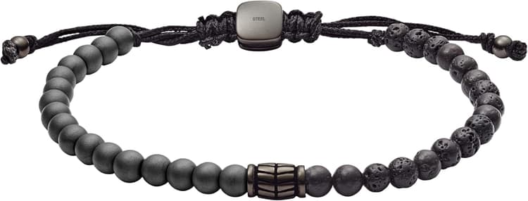 Fossil Men's Stainless Steel and Genuine Leather and/or Beaded Bracelet for Men