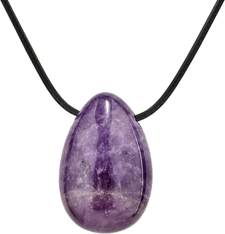 PURAJA Pendentif en pierre précieuse en véritable pierre naturelle | Collier en cristal avec pendentif goutte et élégant cordon | Pierre de guérison/pierre porte-bonheur de qualité