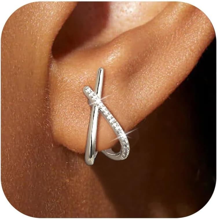 Boucles D'Oreilles Clous D'Oreilles Or/Argent Boucles D'Oreilles Clous D'Oreilles Ladies Hypoallergenic Gold Small Earrings Bijoux Cadeaux Boucles D'Oreilles Pour Femmes