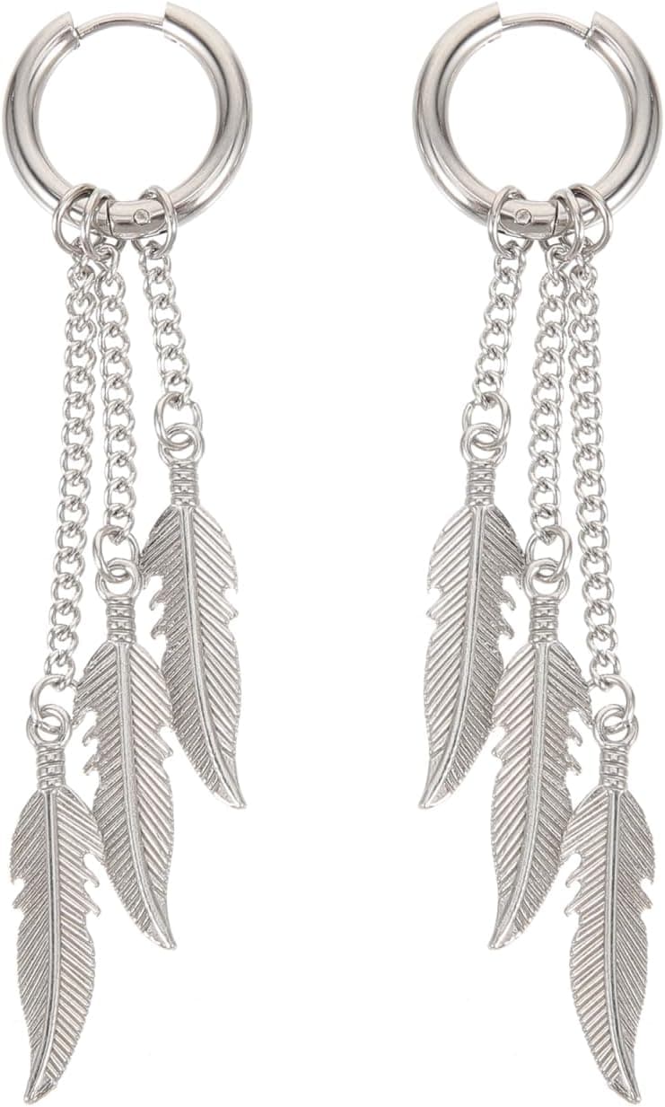 Beaupretty Boucles Oreilles Pendantes Plume Légère Inoxydable Accessoires Mode Femme Confortables et Stylées pour Jours Boucles D'Oreilles De Cartilage Accessoires Mode ÉLéGants Pour Quotidien Et FêTe