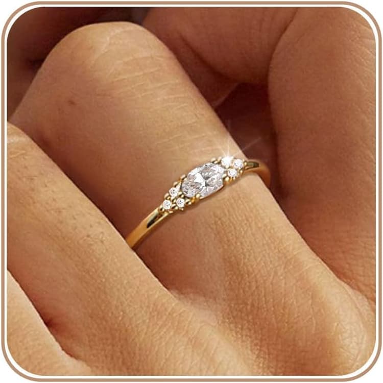 Bague Femme Or Pierre de Naissance Bagues Plaqués Or 18 Carats Pouce Bague con Citrine Grenat Améthyste Péridot Émeraude Alliance Bague Fiançailles Promesse Mariage Cadeau Anniversaire Bijoux