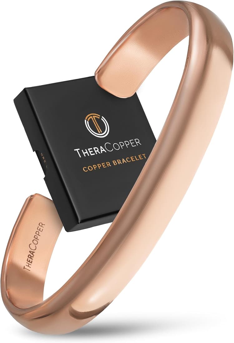 TheraCopper Copper Bracelet for Men & Women — 100% Pure Copper Bracelets — Raw, Solid & Uncoated Authentic Handmade Tibetan Bracelet Cuff Bangles