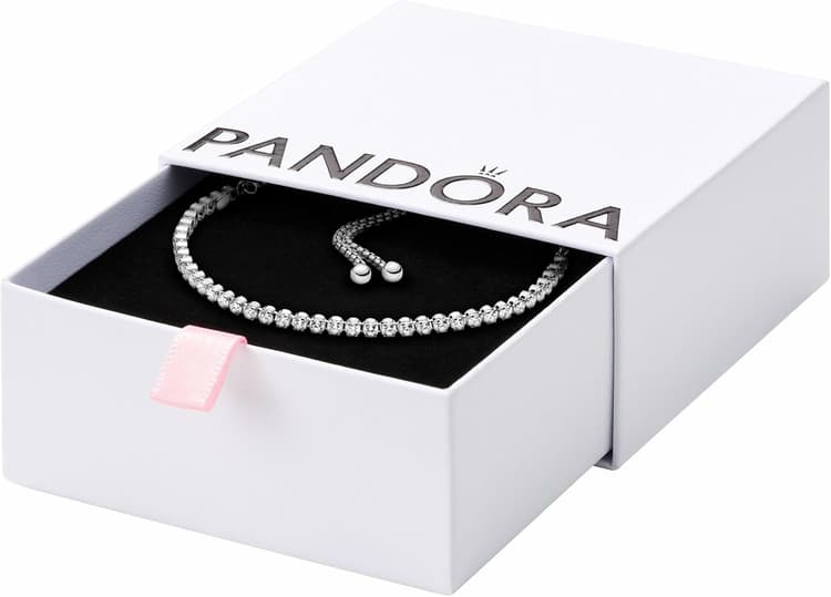 PANDORA Timeless Sparkling Slider Tennis Bracelet - Sterling Silver Bracelet with Cubic Zirconia - Jewelry for Women - Includes Gift Box - 9.8