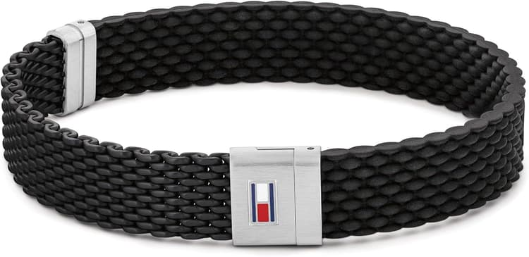 Tommy Hilfiger Jewelry Bracelet pour Homme en Silicone en noir ou bleu