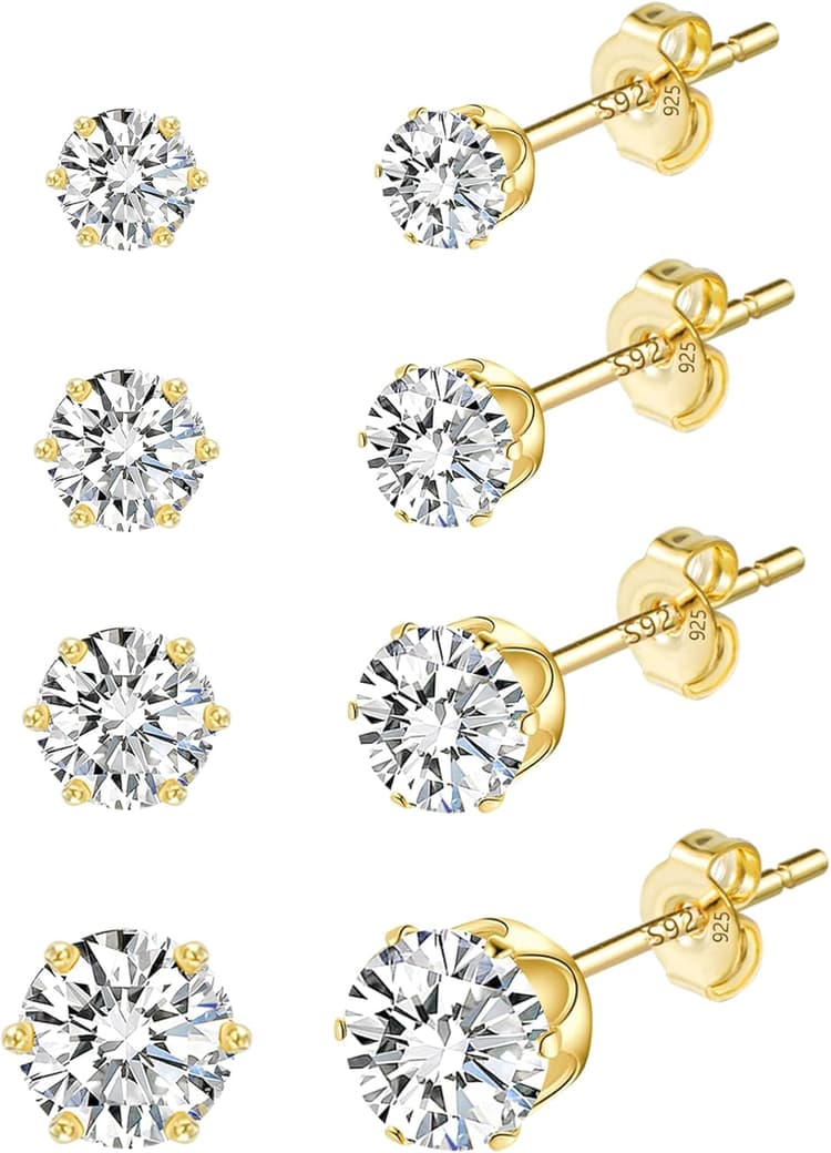 ALEXCRAFT Boucles d'oreilles Argent Lot de Boucles d'oreilles et Clous d'oreille pour Piercing Helix