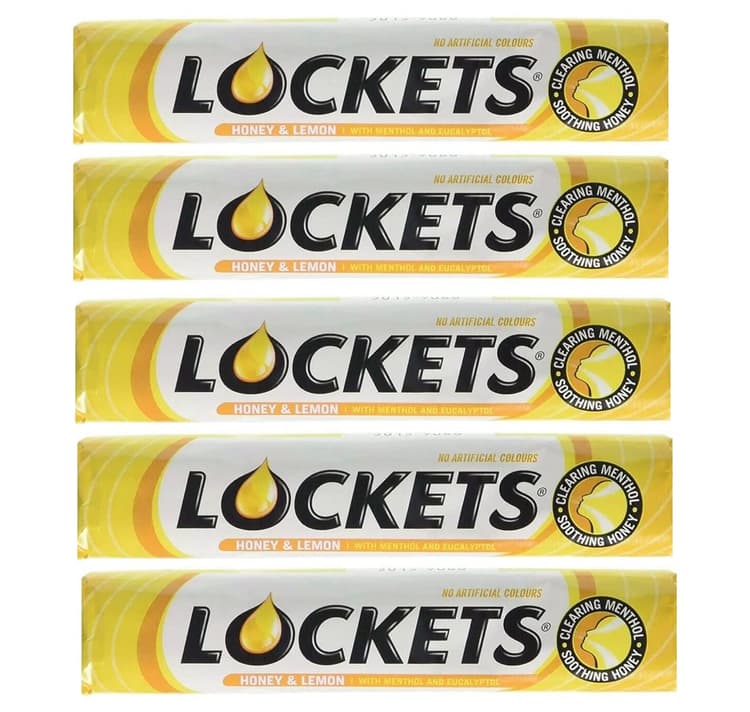 Lockets Honey & Lemon - 41g - Pack of 3 (41g x 3 Sticks)