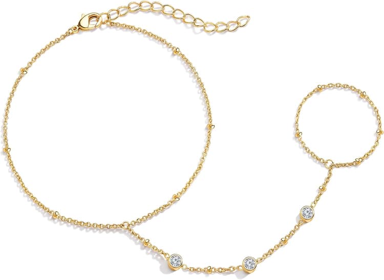 Gold Bracelets Set for Women Stack, Dainty Thick Bracelets Stack for Women Trendy, Simple Thin Gold Plated Cuff Stackable Bracelets With Beaded Cuban Paperclip Snake Rope Bangle Hand Chain Jewelry