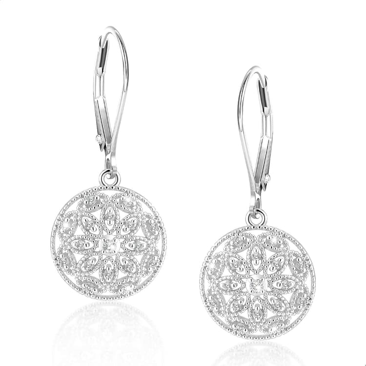 ALEXCRAFT Boucles d'oreilles Femme 925 Post Leverback Longues avec Zircons Pendentif Strass