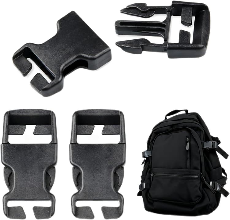 AzureRay Boucles Enfichables avec Boucle Sac à Dos, Lot de 2 Fermetures à Clic, Faciles à Installer sans Retirer les Fils, pour Réparation de Sacs à Dos et Colliers pour Animaux