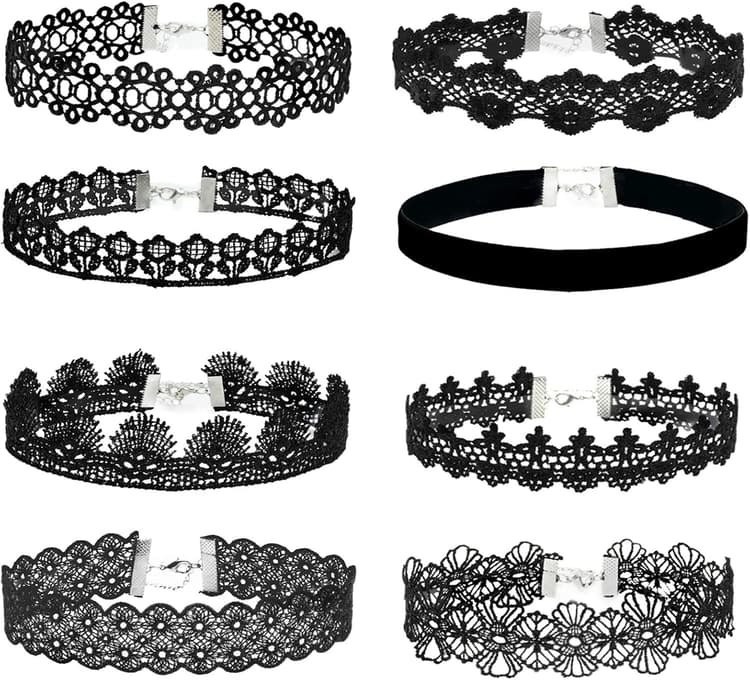 MILAKOO Dentelle Velours Ras du Cou Collier pour Femmes