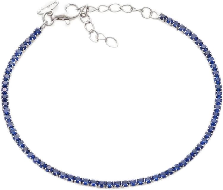 Bracelet Tennis en Acier Inoxydable avec Zircons 5A, Bijou Élégant pour Femme et Homme, Taille Réglable 16 + 4 cm, Hypoallergénique