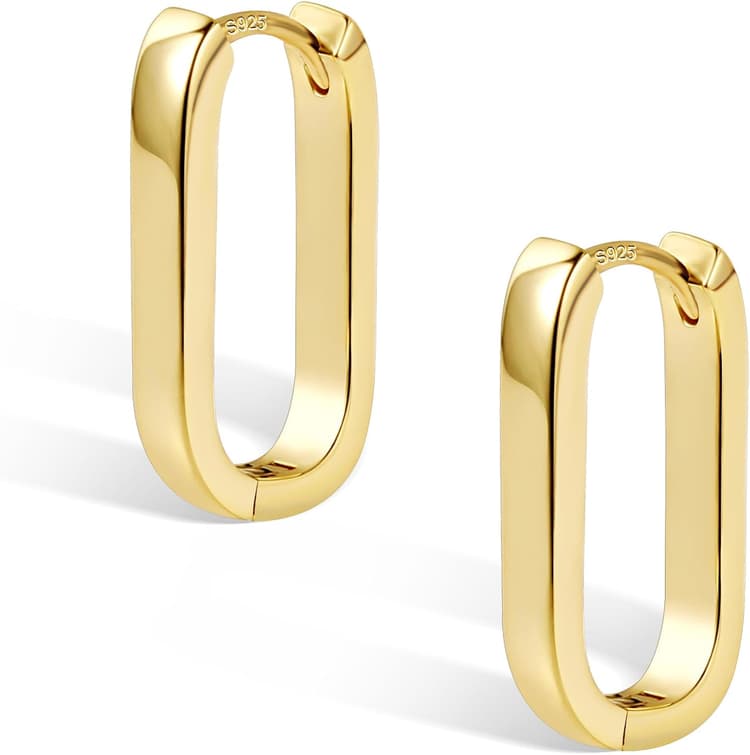 ALEXCRAFT boucles d'oreilles en argent 925 femmes, petites boucles d'oreilles créoles hypoallergéniques mini boucles d'oreilles épaisses petites boucles d'oreilles Huggie petites larges créoles